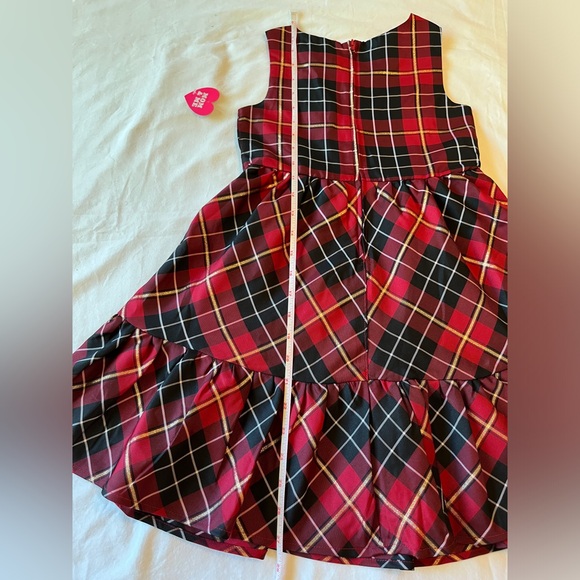 The Children's Place Girls Plaid Satin Tiered Fit & Flare Dress Size 6X-7 NWT - Picture 7 of 8